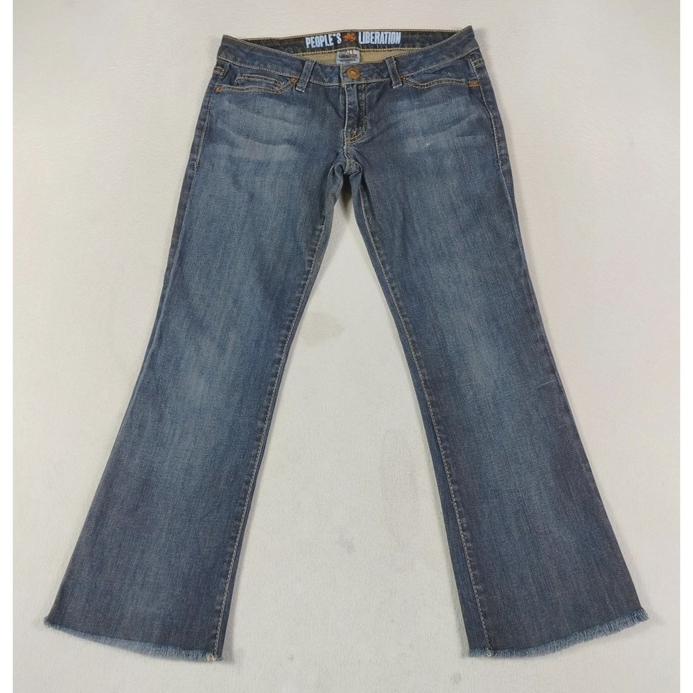 People's Liberation Jeans Womens 26 Blue Medium Wash‎ Low Rise Bootcut Denim